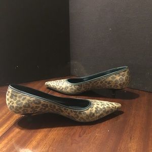 Enzo Angiolini Leopard Cheetah Animal Print Kitten Heels Vintage Y2K 90s  SZ 7 N